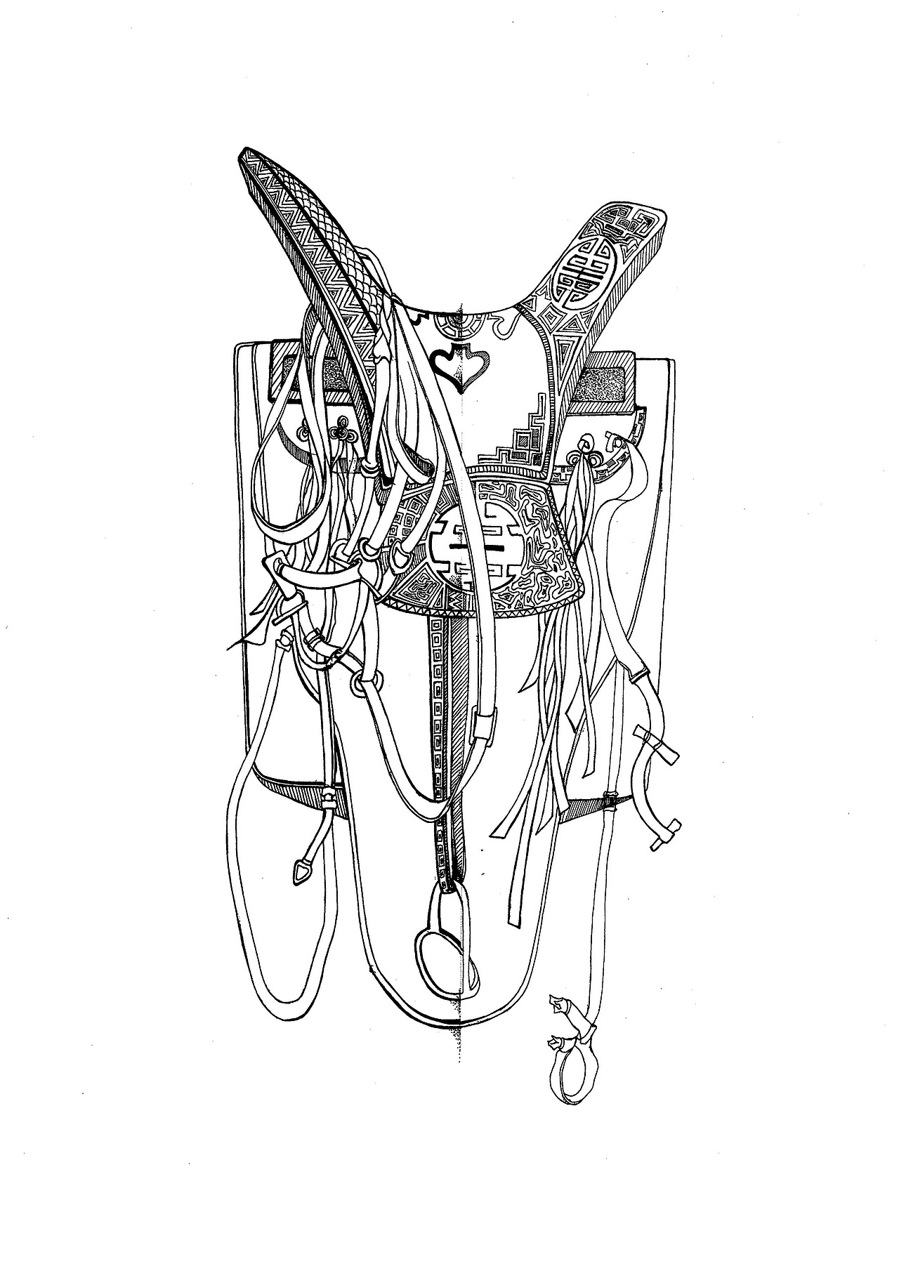 "安革“马鞍主题图形设计