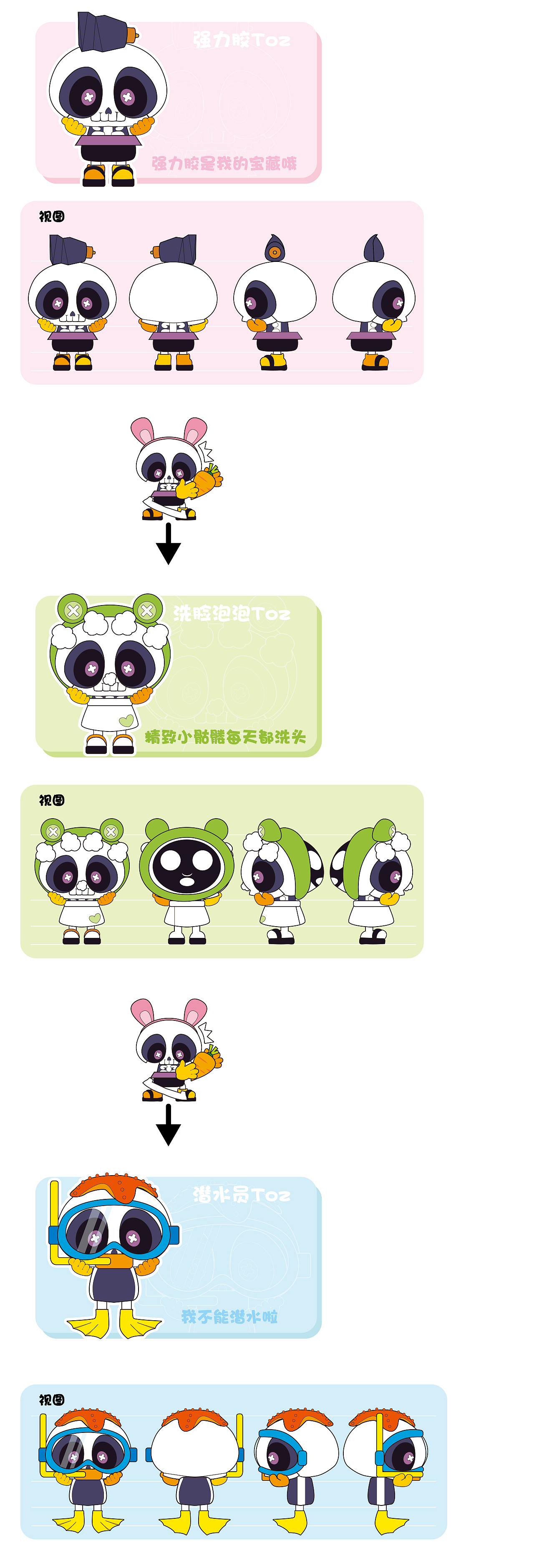 小骷髏IP形象（圖ZMjkyMzc5NjI4） - IP形象 - 站酷設(shè)計(jì)師霜糖兔司原創(chuàng)素材 - 站酷ZCOOL