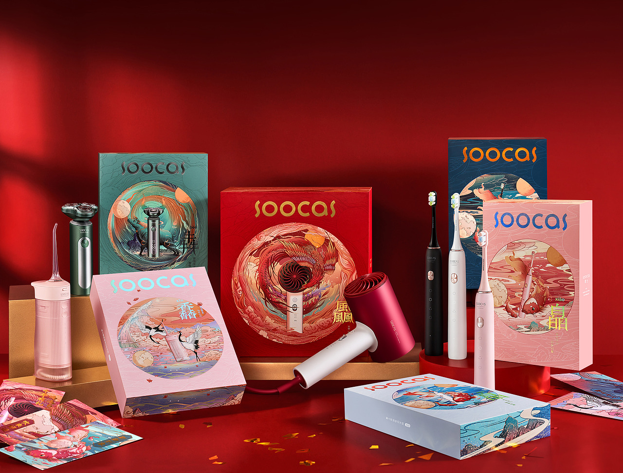 「红运」新年 | 素士新年主题拍摄（图ZMjQyMDMyODQ0） - 产品摄影 - 站酷设计师锦上花视觉原创素材 - 站酷ZCOOL