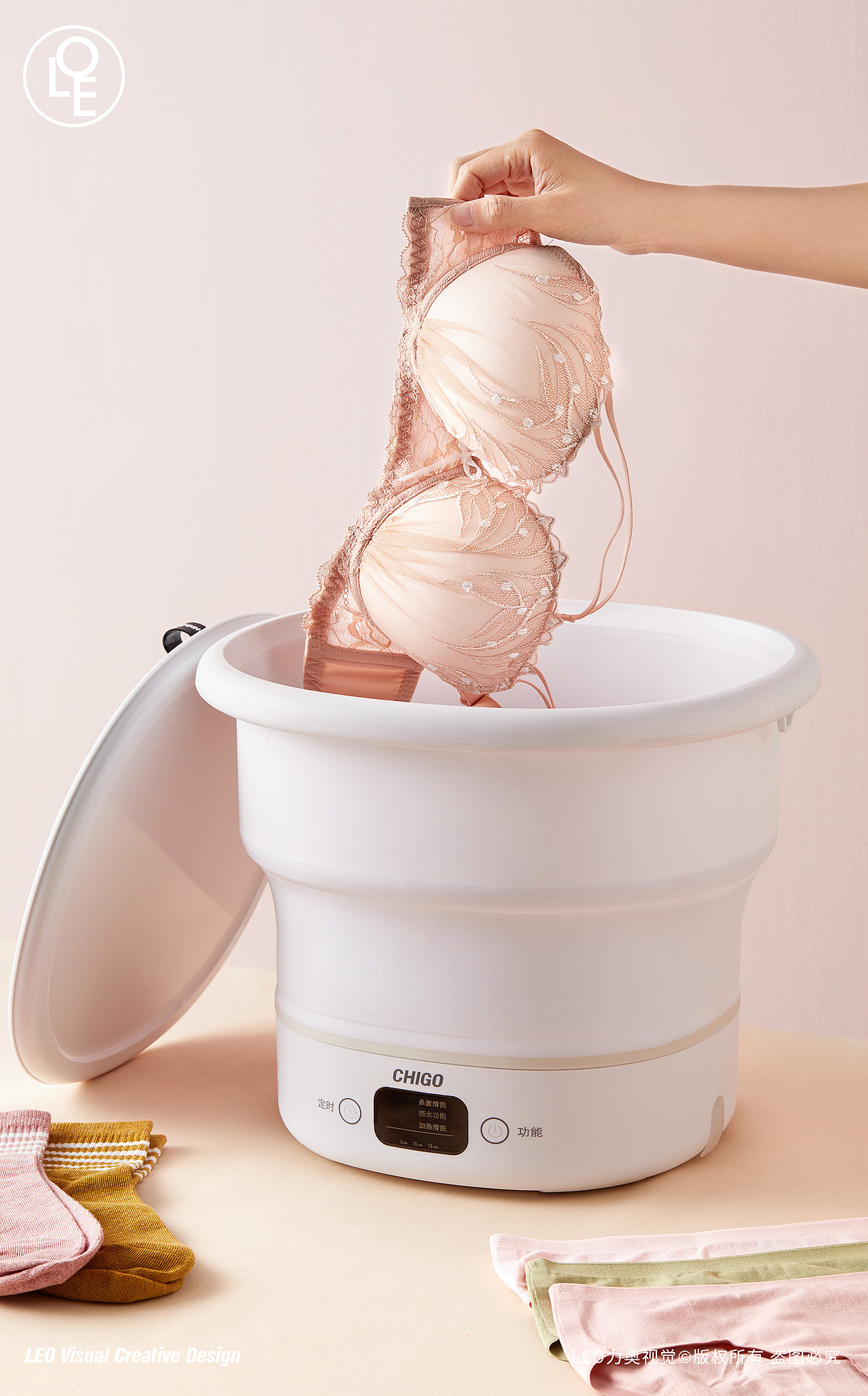 折叠洗衣机详情及拍摄