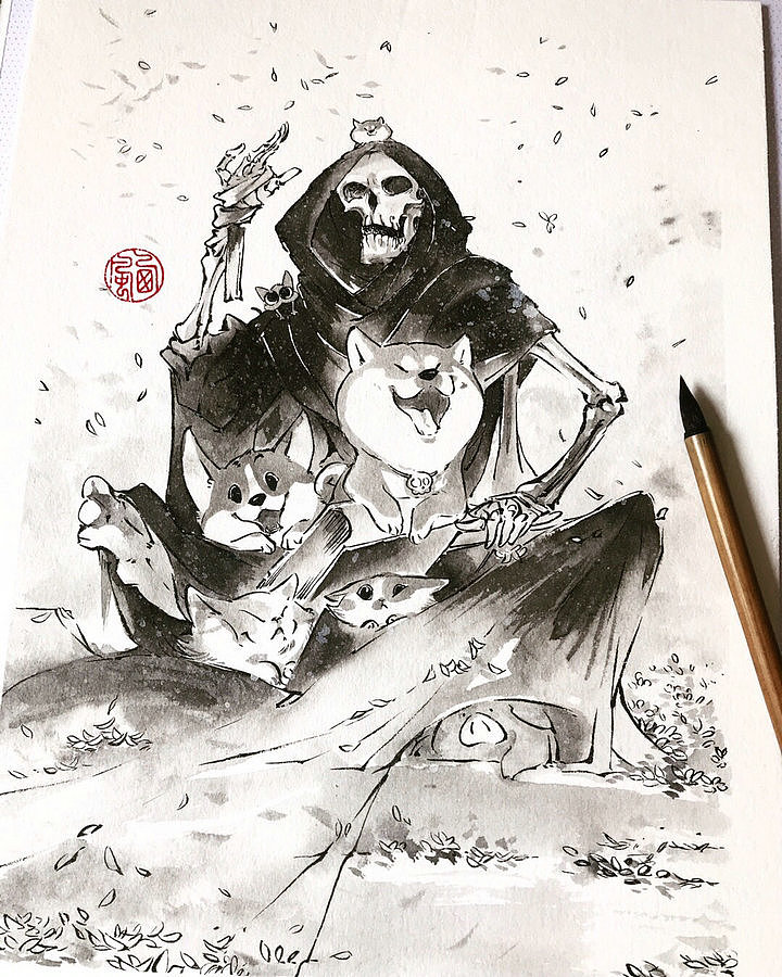 西风墨风插画练习 11P