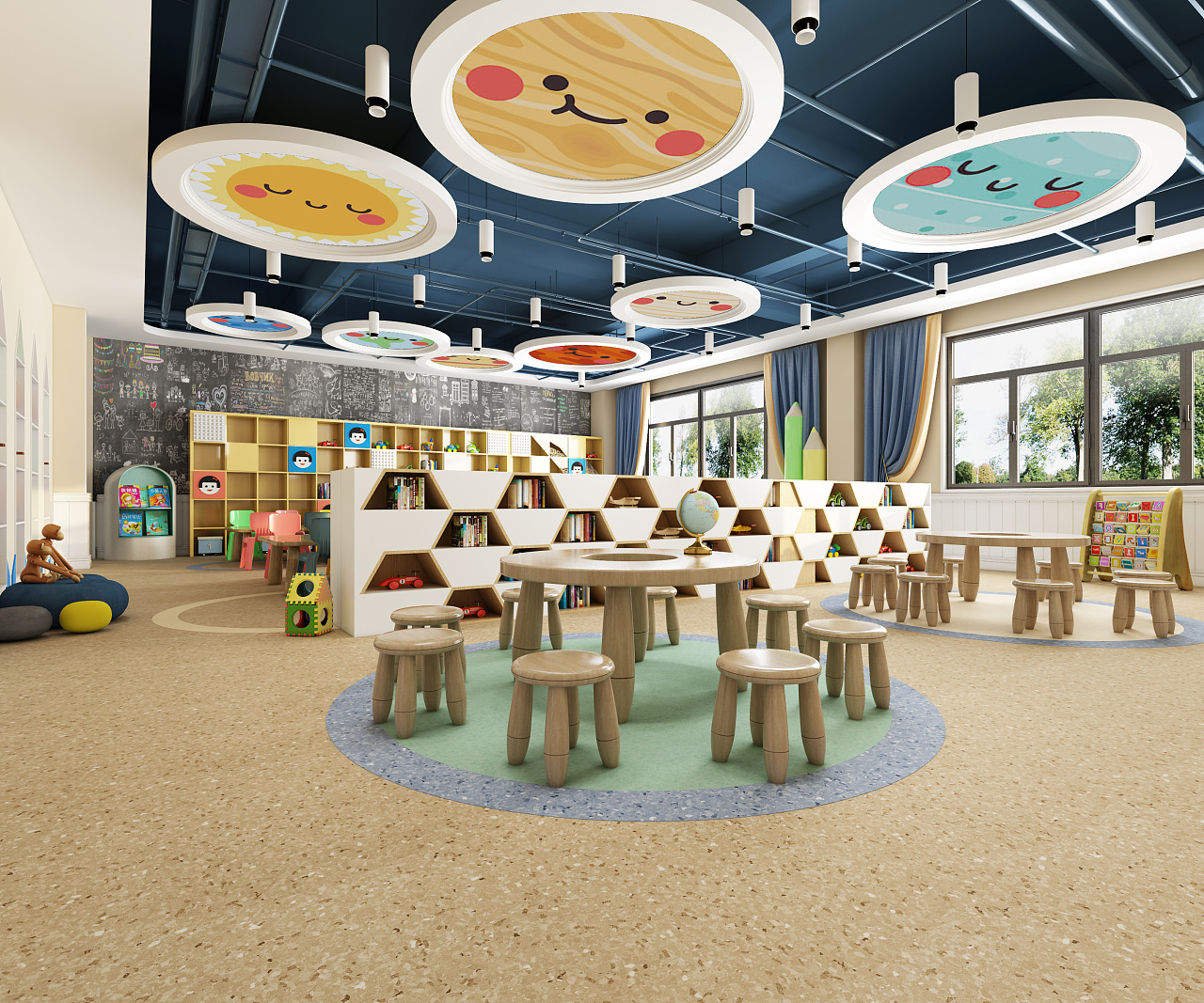 幼儿园室内效果|空间|室内设计|设计源源 - 原创作品 - 站酷 (ZCOOL)