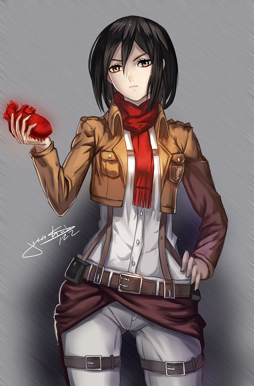 sai板绘进击的巨人三笠临摹练习