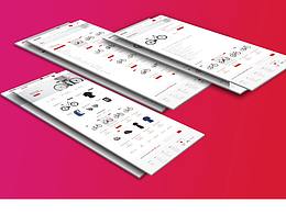 电商UI——单车自行车商城扁平化风格作品