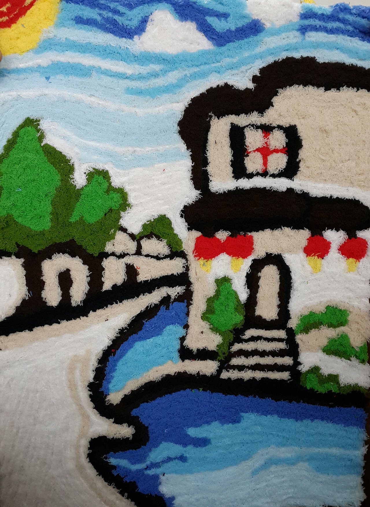 哈哈 曾经的毛线画