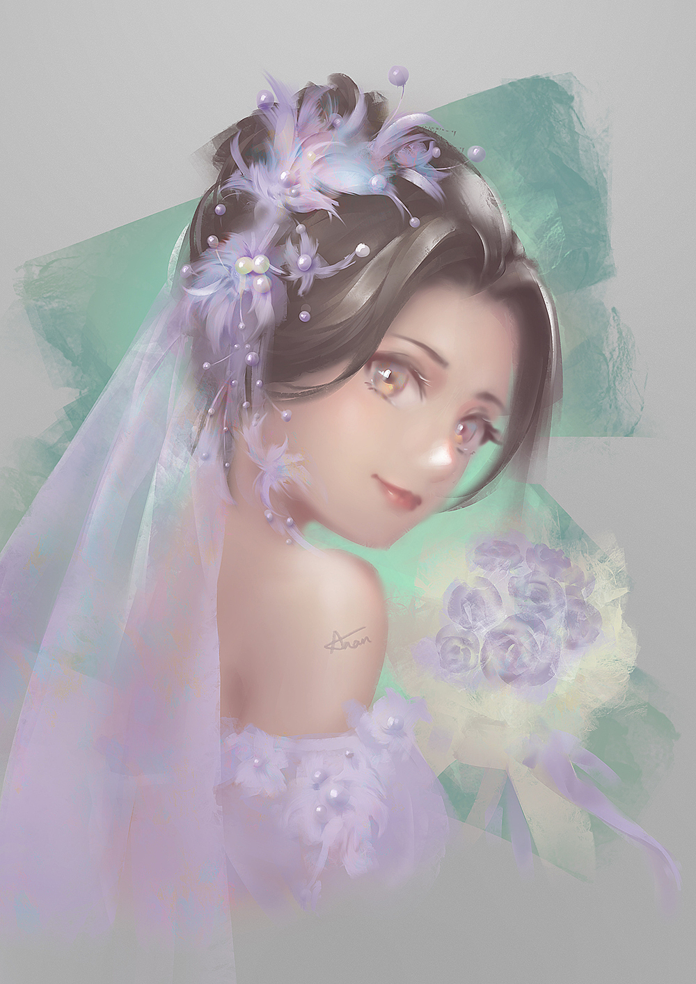 婚纱（图ZMjYzNjQxNzI4） - 商业插画 - 站酷设计师安安_L原创素材 - 站酷ZCOOL