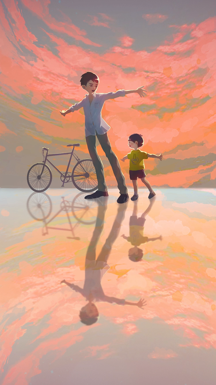 父子|插画|商业插画|鱼木叽 - 原创作品 - 站酷 (zcool)