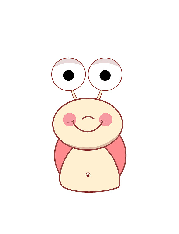 蜗牛吉祥物三视图