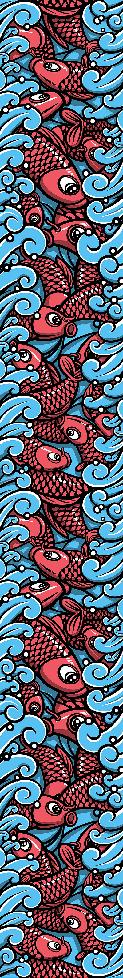 鱼水情深(插画设计)