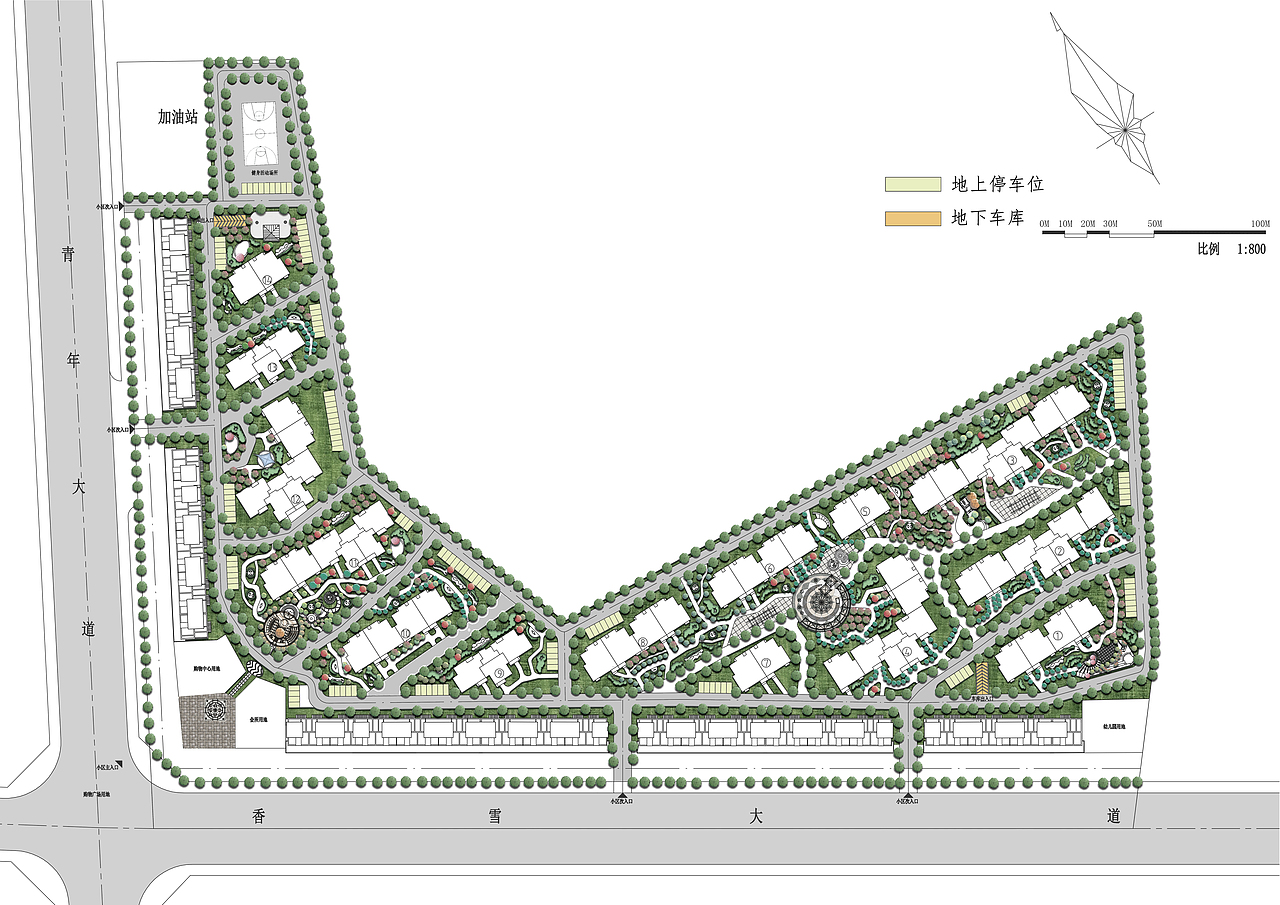 居住区规划景观及建筑设计