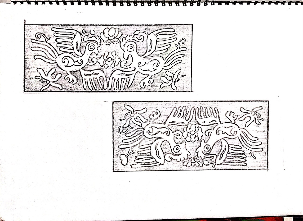 黔东南写生 （苗绣线条临摹）（图ZMTgxNDkwODIw） - 绘画 - 站酷设计师coooooc原创素材 - 站酷ZCOOL