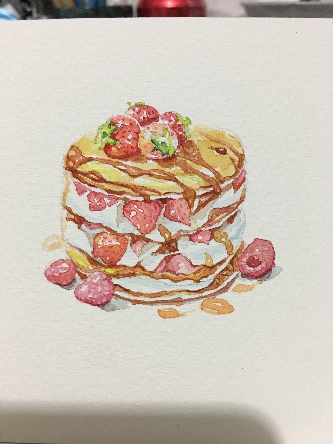 草莓:strawberry:松饼1f95e|插画|创作习作|z_bubble - 原创作品