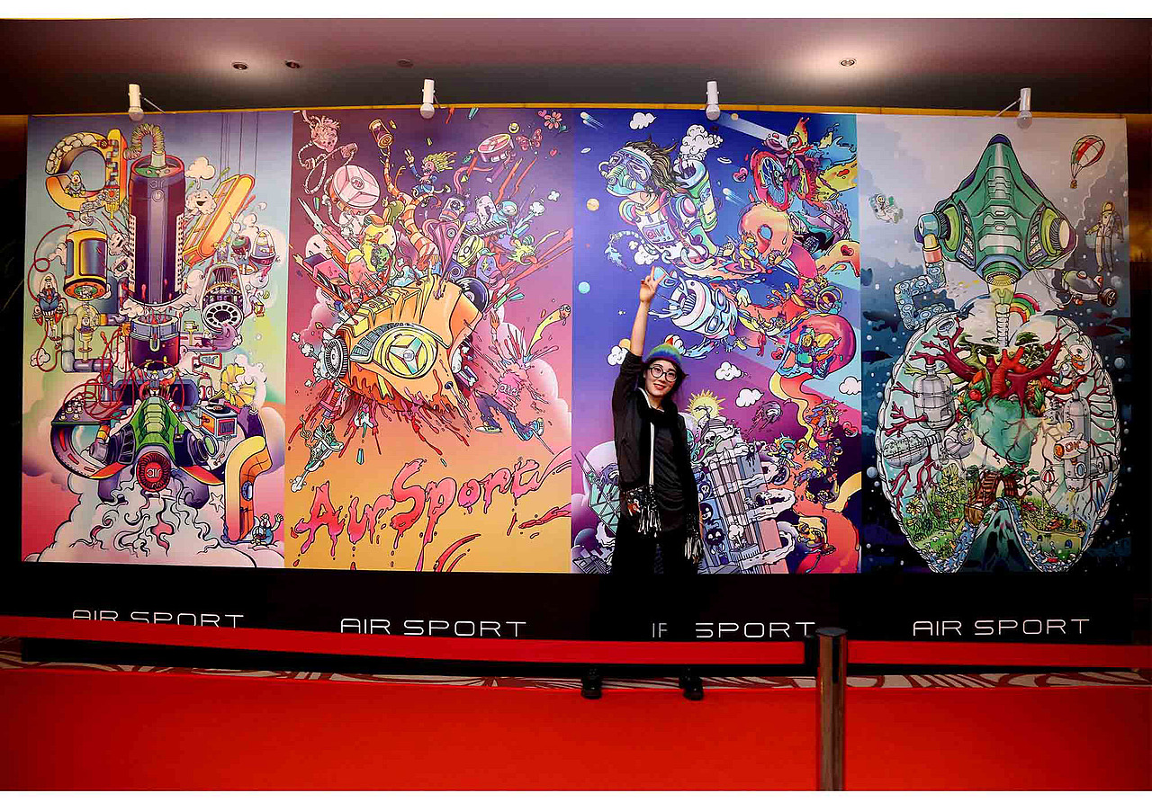 《AIR SPORT》 新品发布会全部作品4部分汇总（图ZNjM0NjQ0ODg=） - 商业插画 - 站酷设计师插画师崔萌萌原创素材 - 站酷ZCOOL