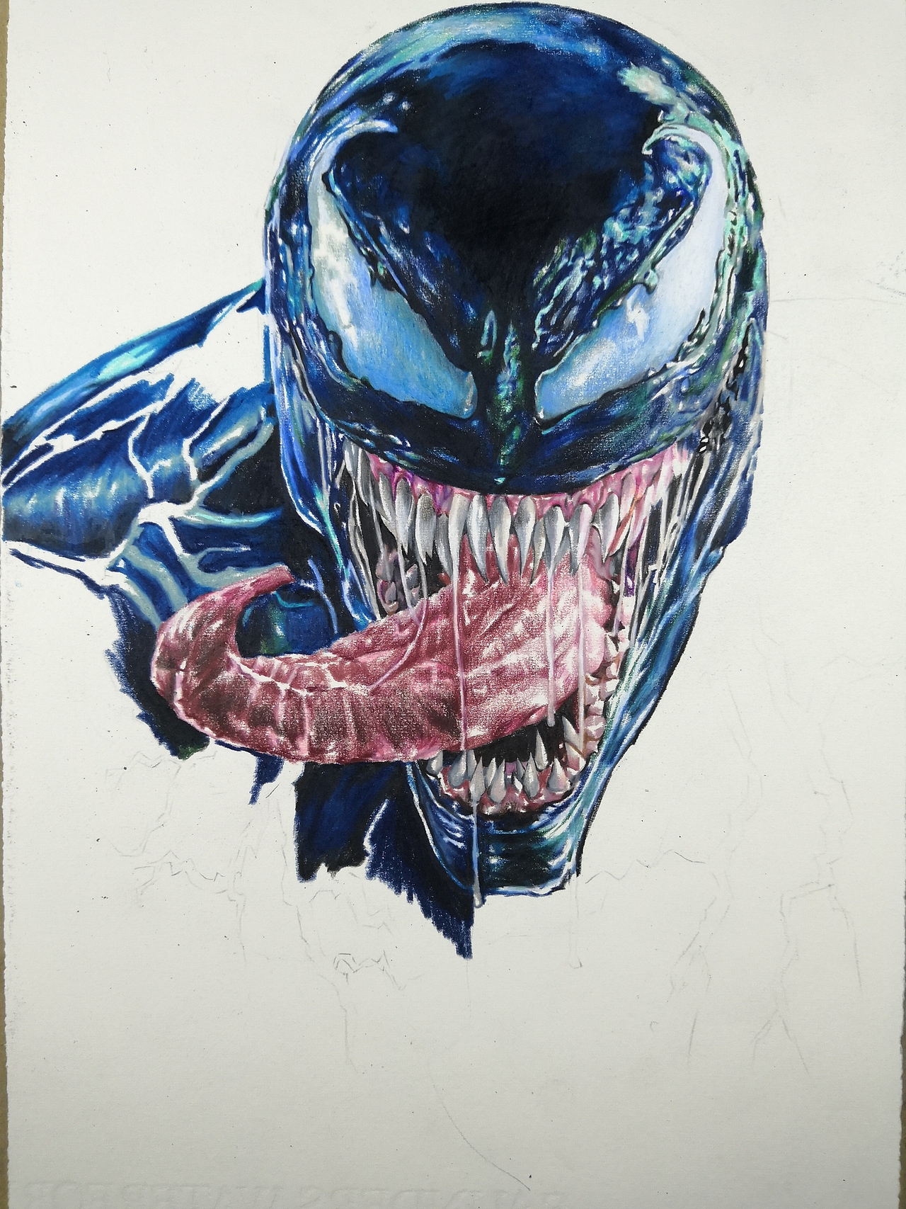 《毒液》彩铅练习