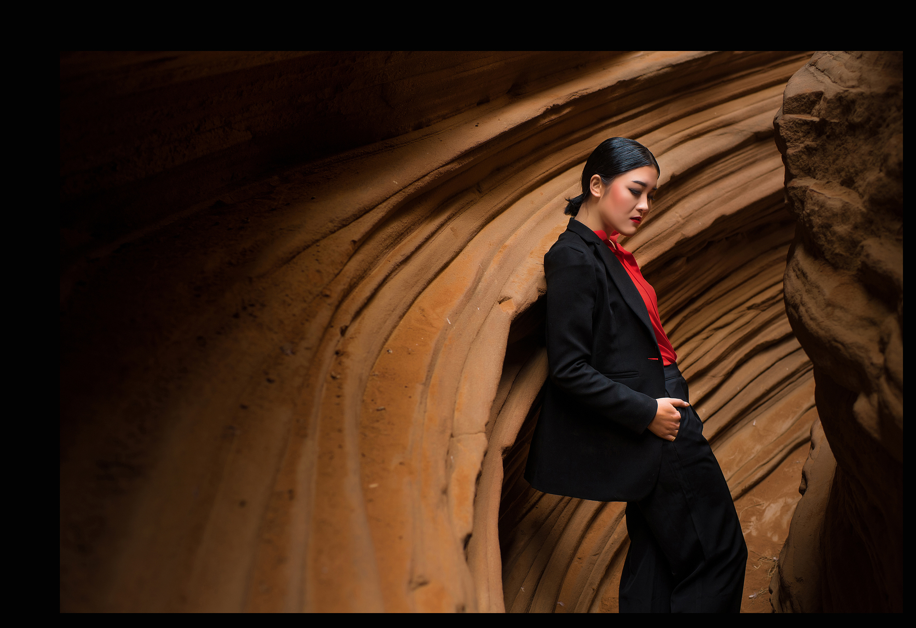 丹霞地貌人像主题摄影