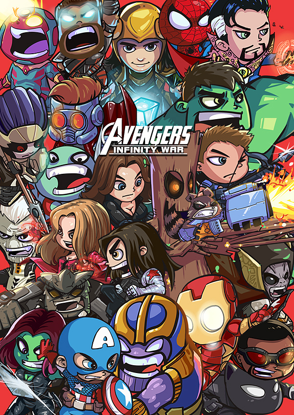 复仇者联盟：无限战争（大乱斗）（图ZMTE0NjAyNjg4） - 商业插画 - 站酷设计师GORGEOUS_高三欠原创素材 - 站酷ZCOOL