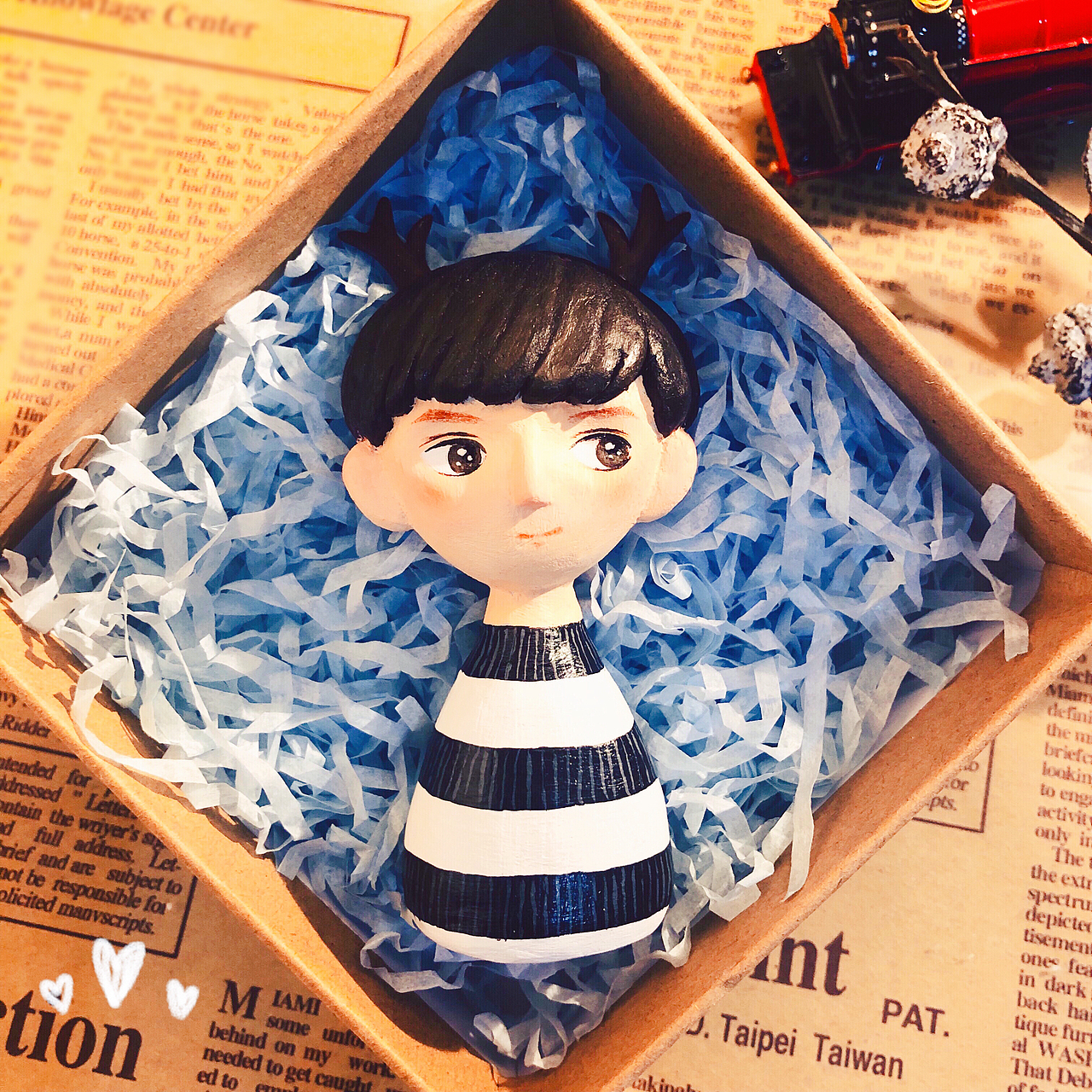 鹿角男孩——客订粘土（图ZMTQ4MzU3NjM2） - 其他手工艺 - 站酷设计师王大暖原创素材 - 站酷ZCOOL