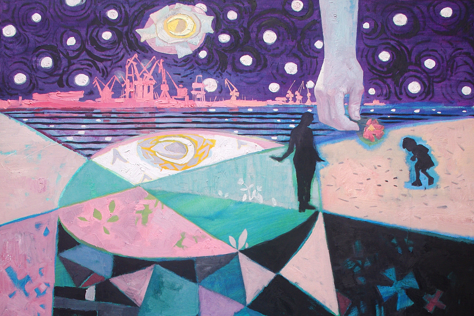 在地角捡贝壳（图ZMTkwMjA1NTg0） - 绘画 - 站酷设计师陈其彪原创素材 - 站酷ZCOOL