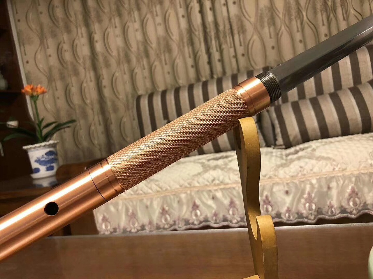 新款紫铜笛子剑可吹响