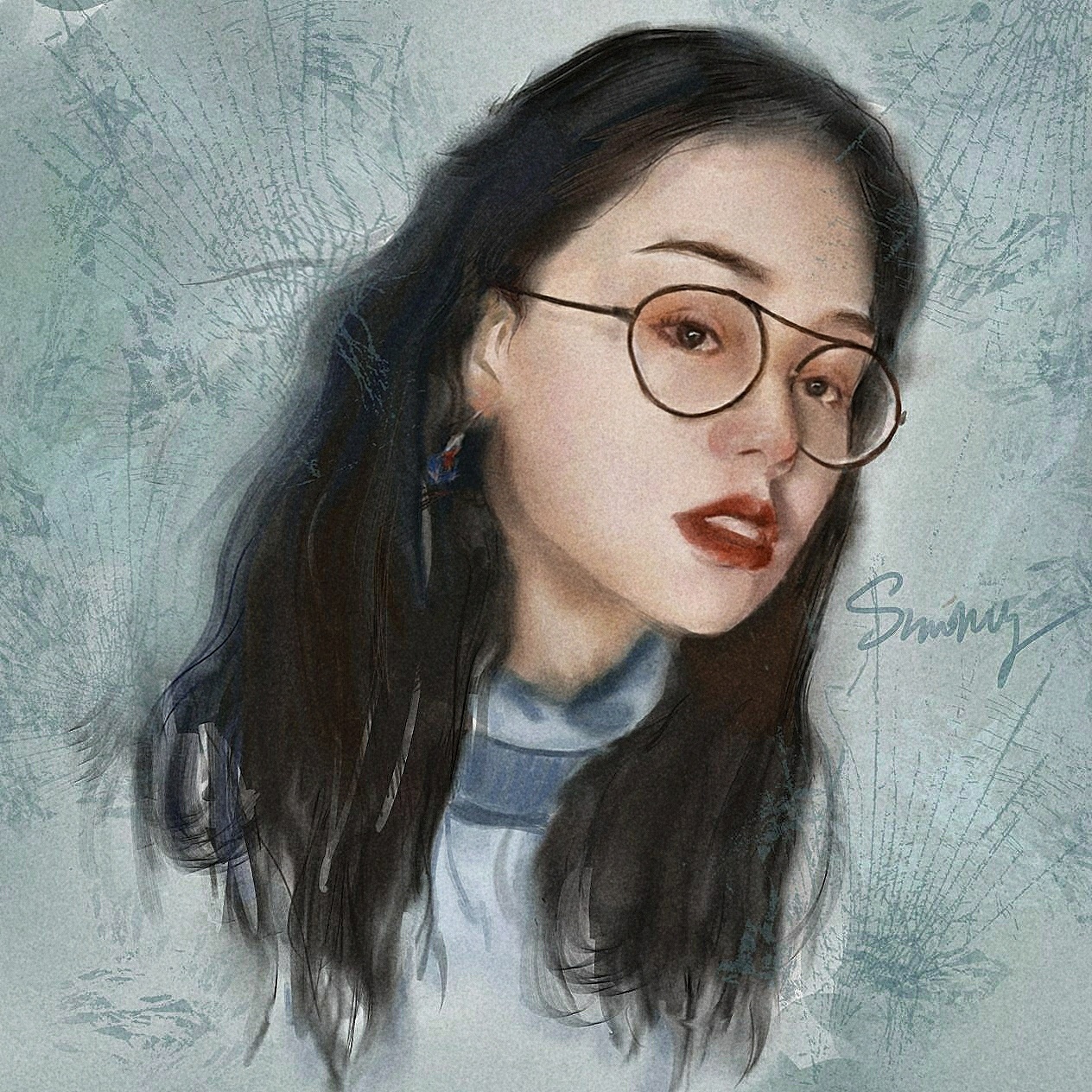 【板绘】板绘 单人头像 ps