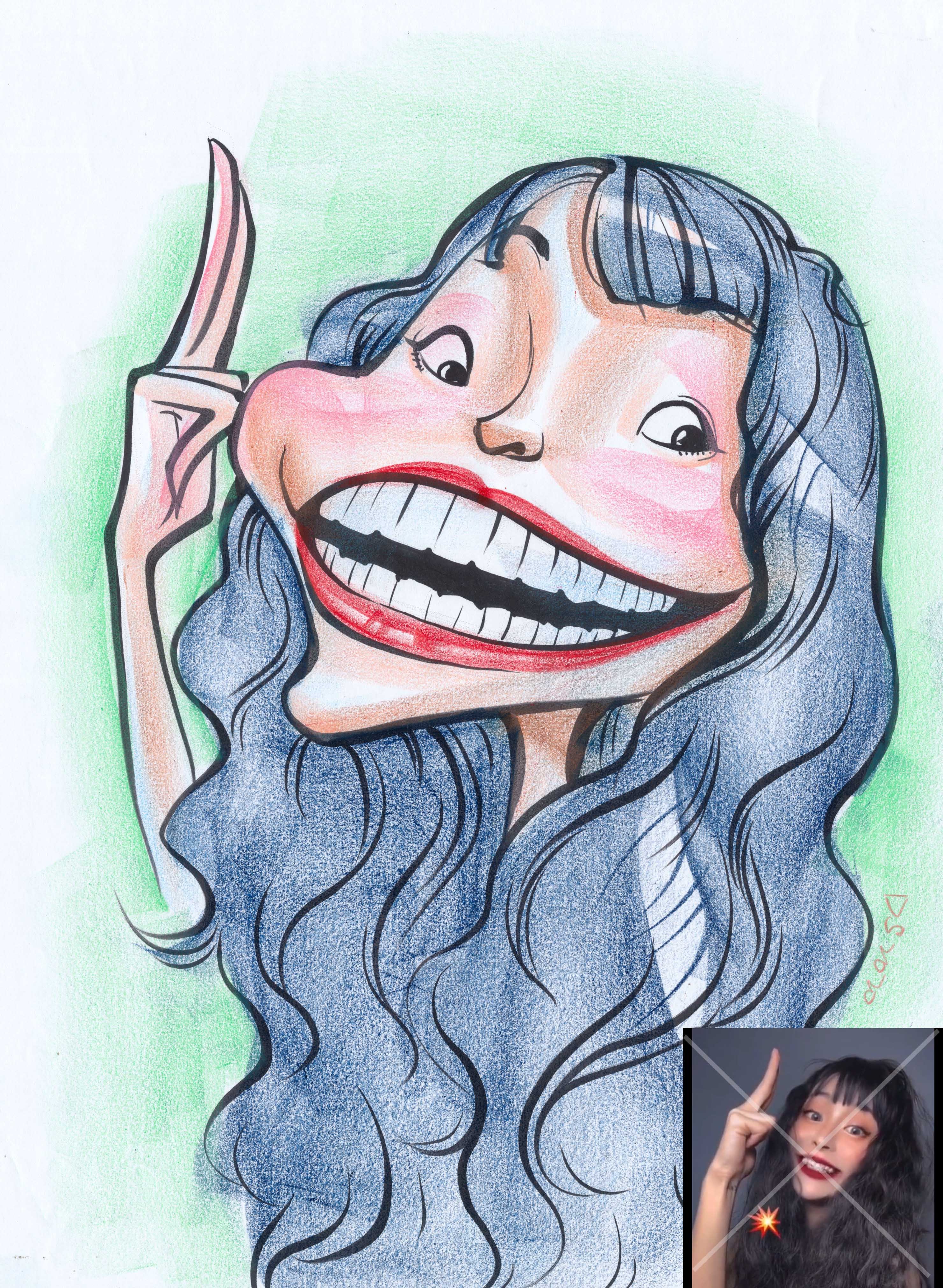 似颜绘肖像漫画 似颜绘教程培训 大叔漫画似颜绘