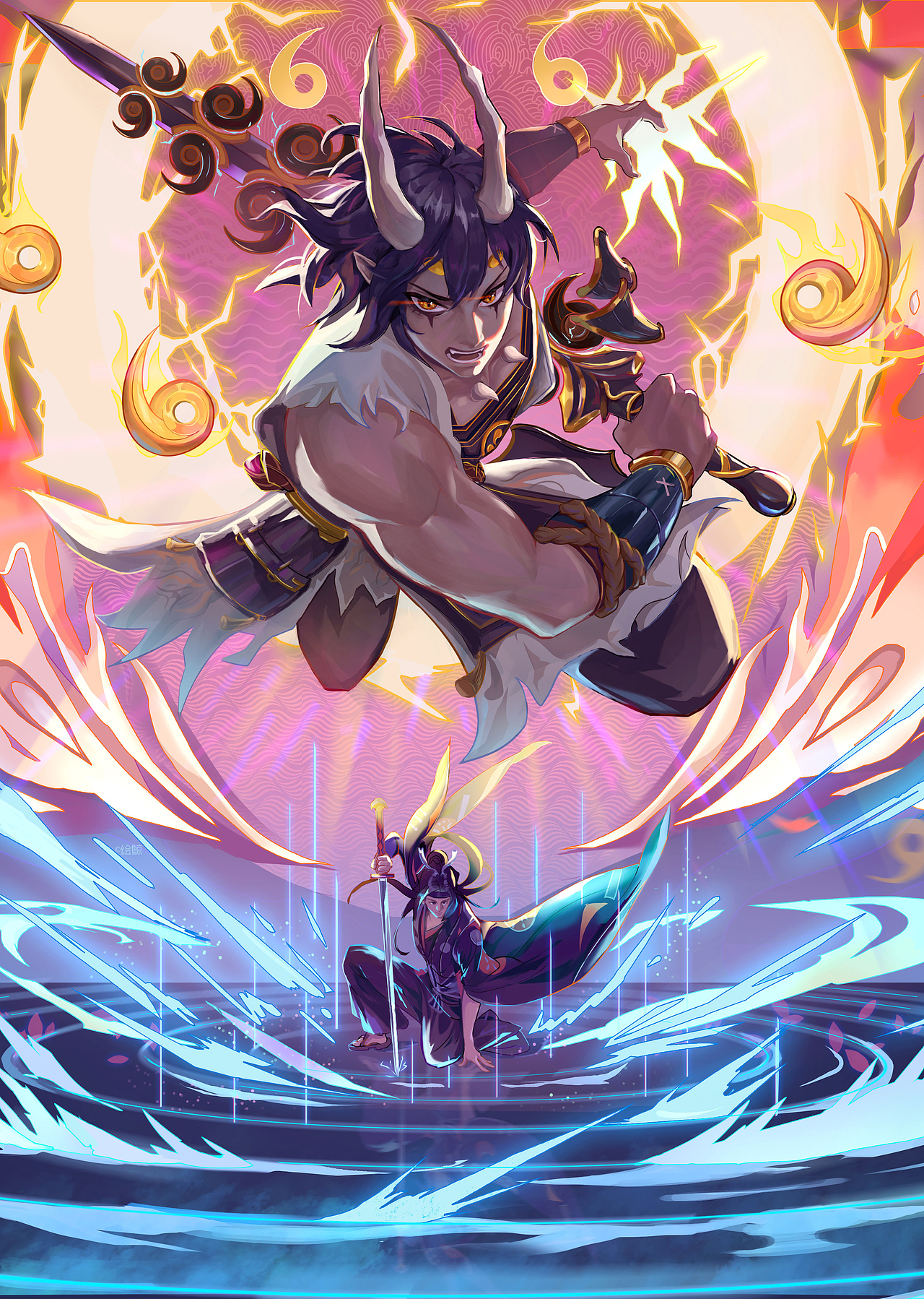 阴阳师"集绘千卷"插画创作大赛 ssr大岳丸弑神故事