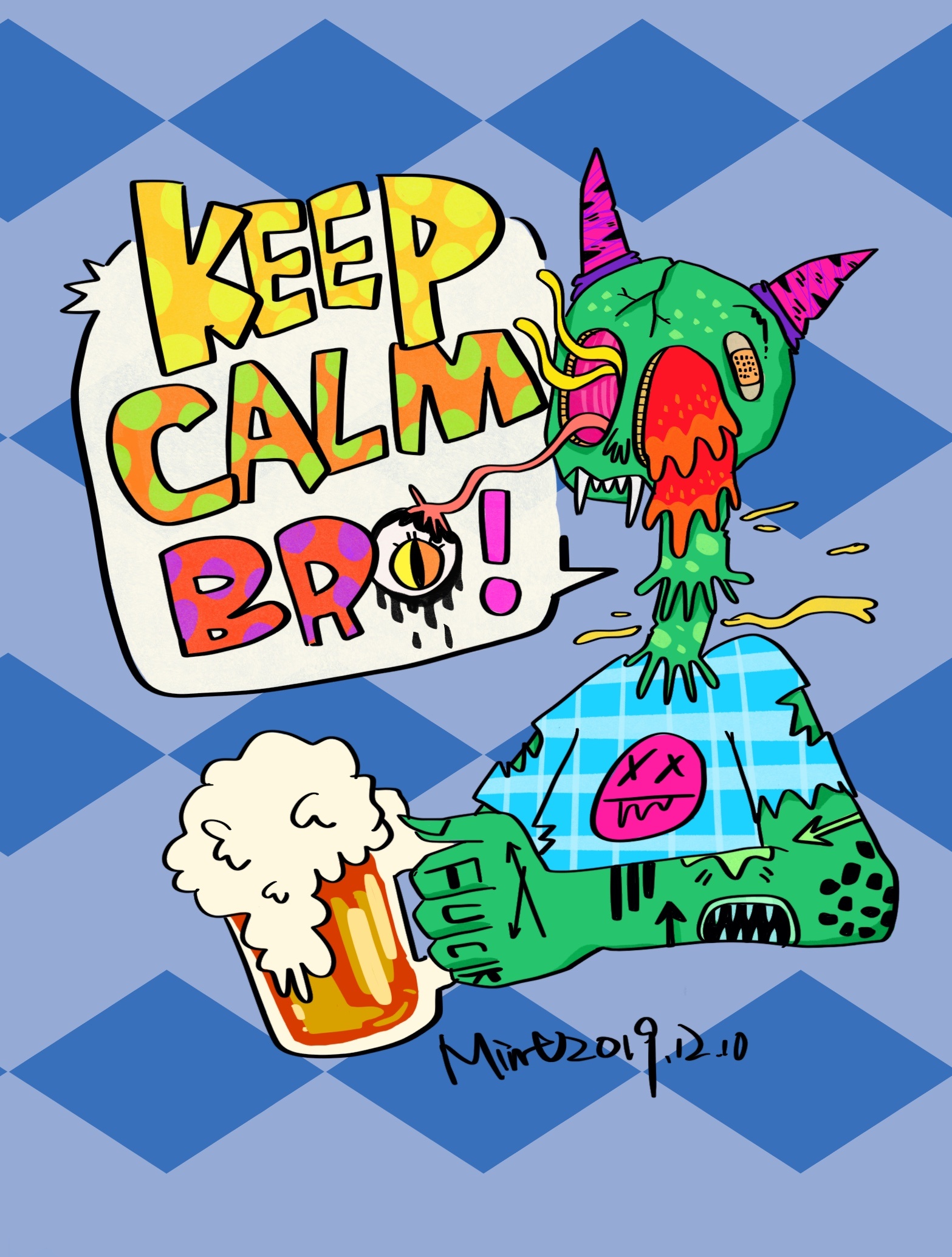 一波手绘涂鸦图集合20191212|插画|涂鸦/潮流|薄荷大王 - 原创作品