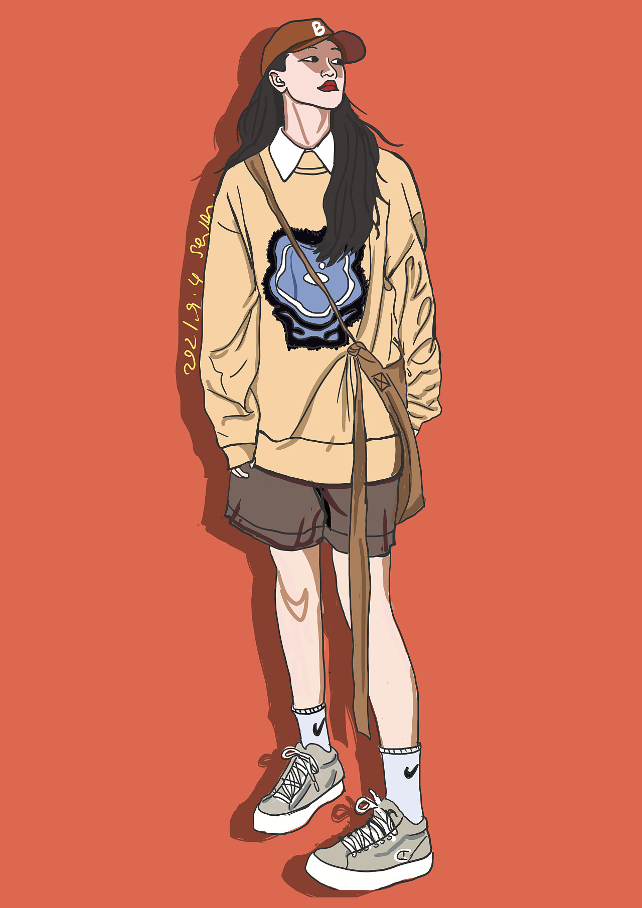 ootd 穿搭插画