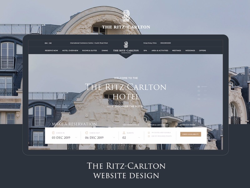 The Ritz-Carlton丨香港丽思卡尔顿酒店官网设计
