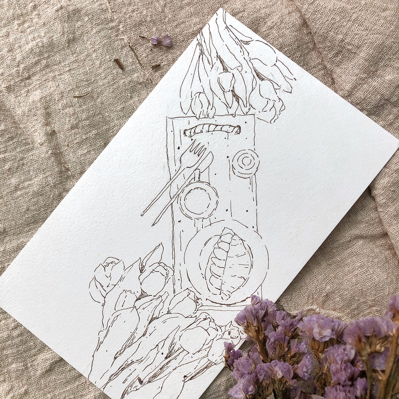 钢笔淡彩-草稿篇