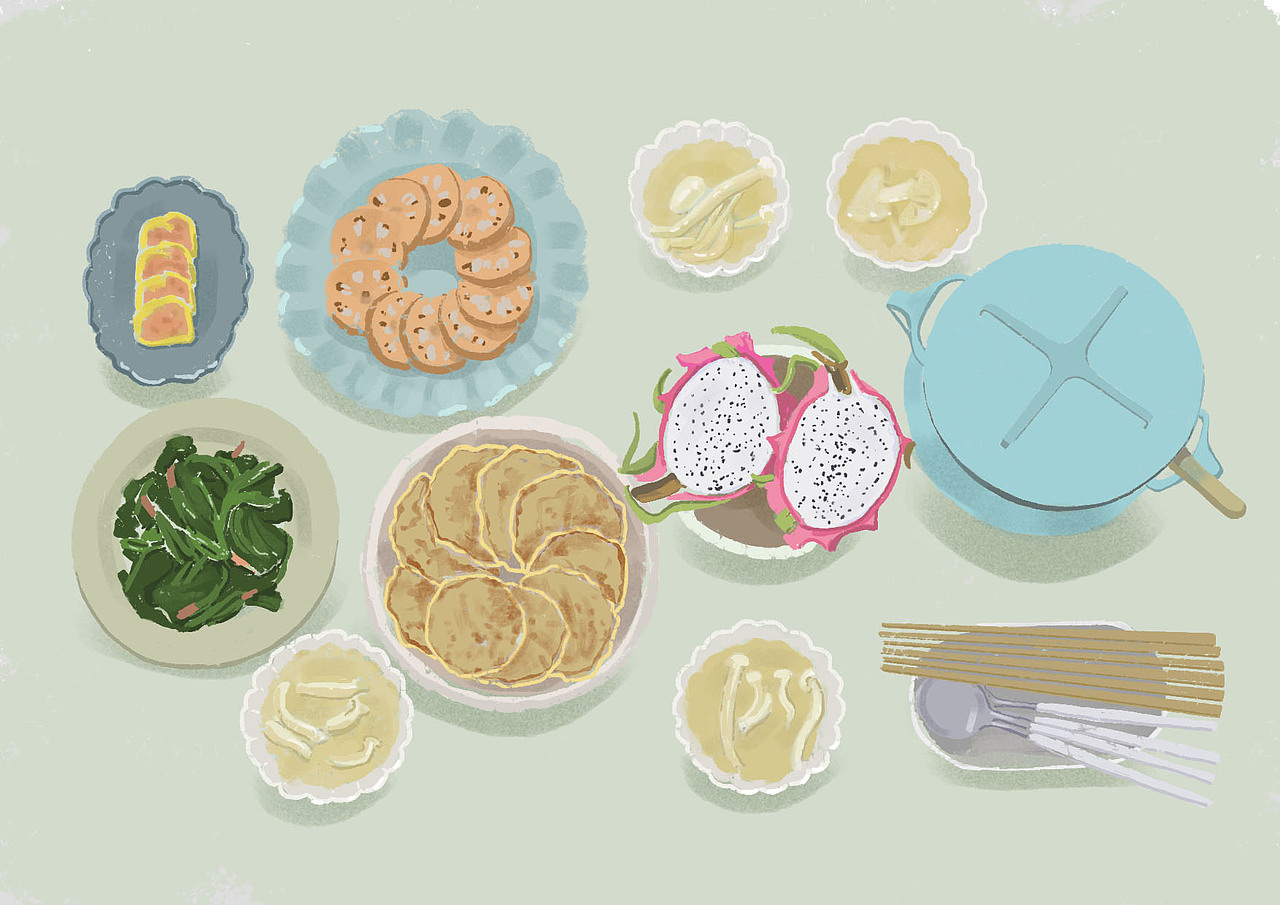 四人食（图ZODA2NTM1MDA=） - 创作习作 - 站酷设计师孔孔art原创素材 - 站酷ZCOOL