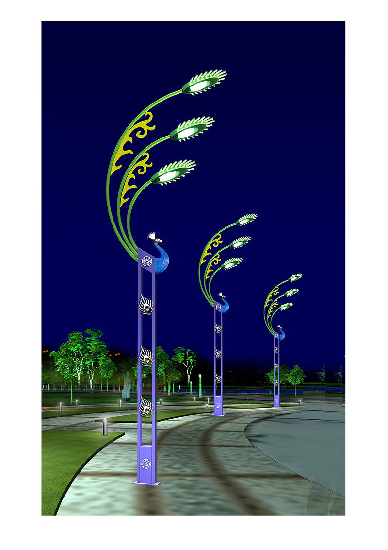 孔雀景观灯-孔雀造型景观路灯【世博光电】
