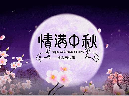 紫色唯美大气情满中秋节活动策划PPT模板