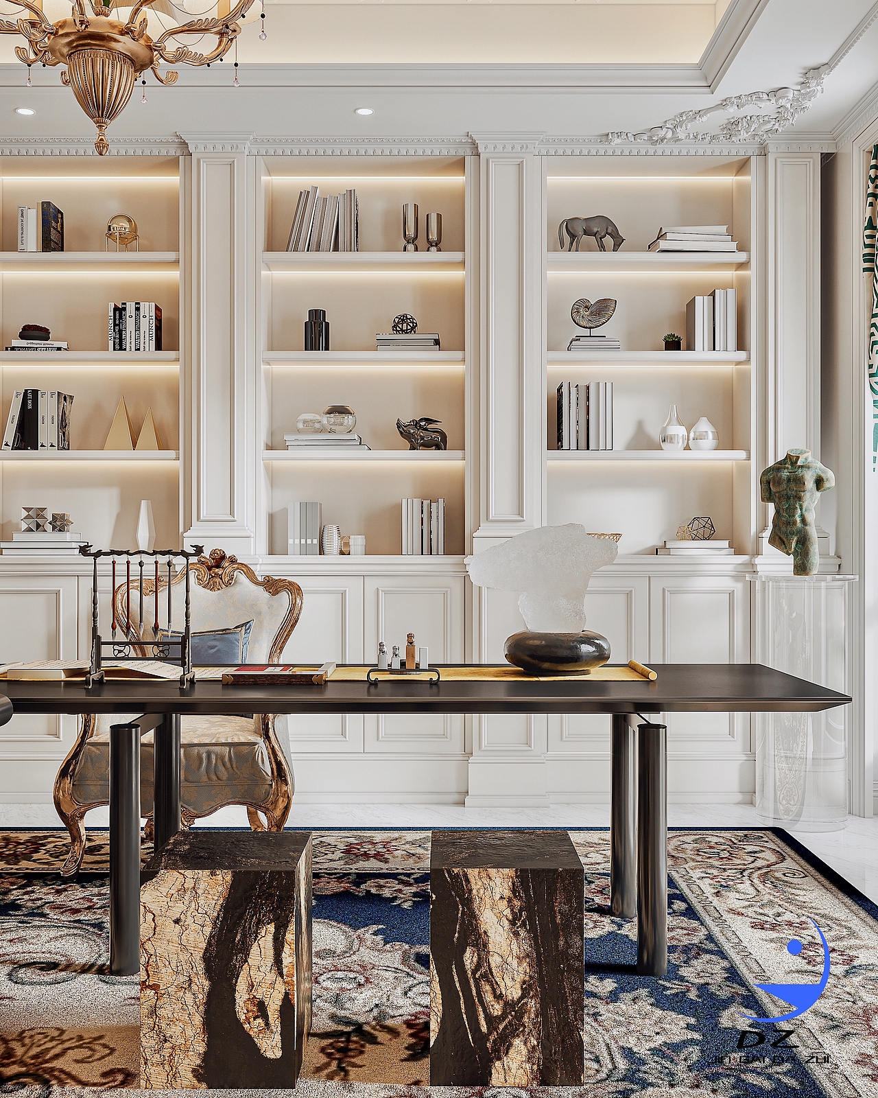 欧式宫廷风格挑空家装效果图（图ZMjYwOTk0NzA4） - 家装设计 - 站酷设计师金该大嘴原创素材 - 站酷ZCOOL