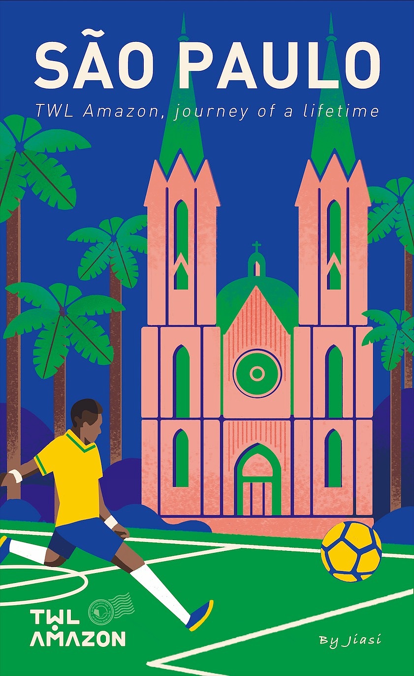 巴西旅行插画海报设计|插画|商业插画|李鼓夏jiasilee_原创作品-站酷