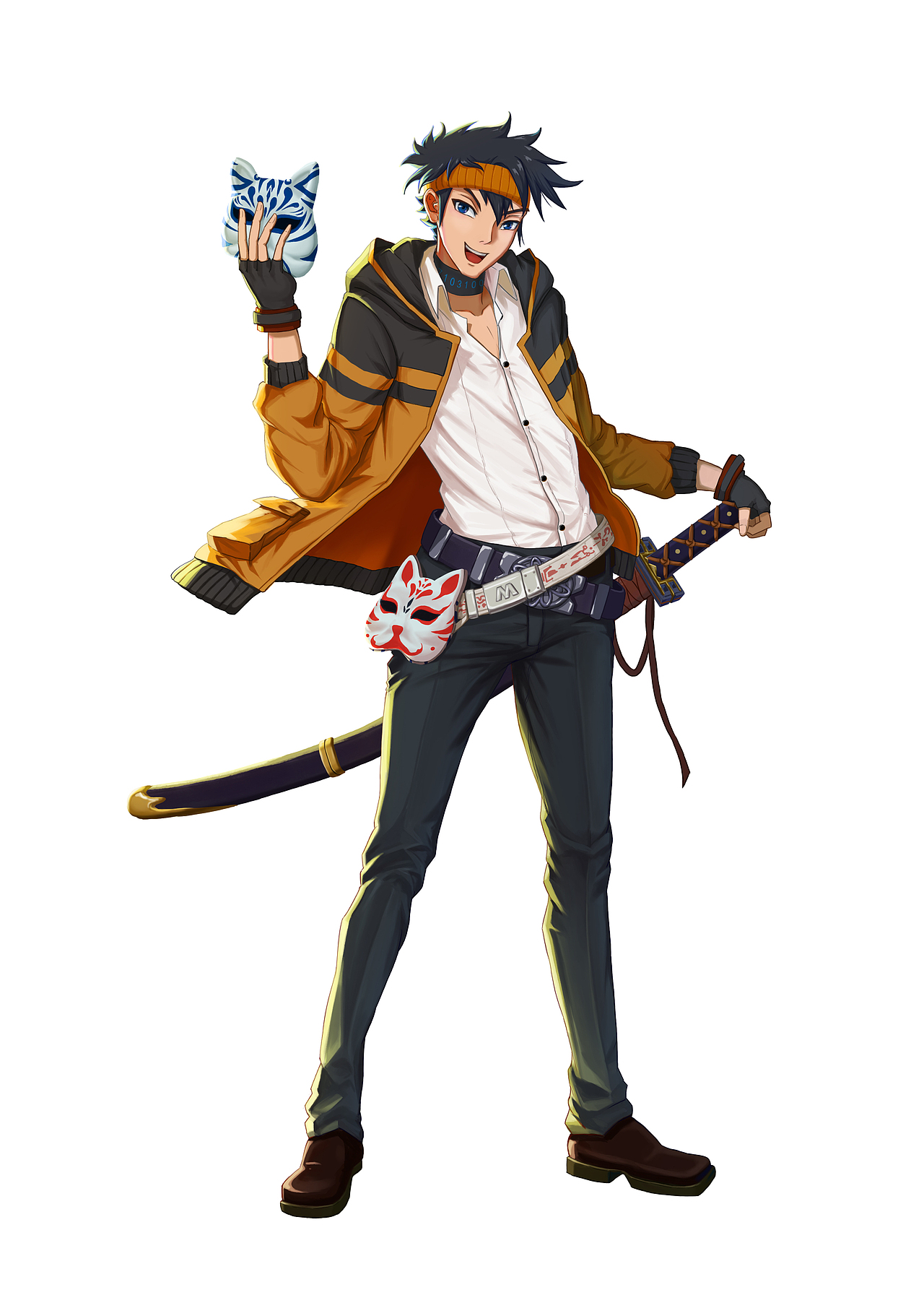 拿面具的鬼刀少年