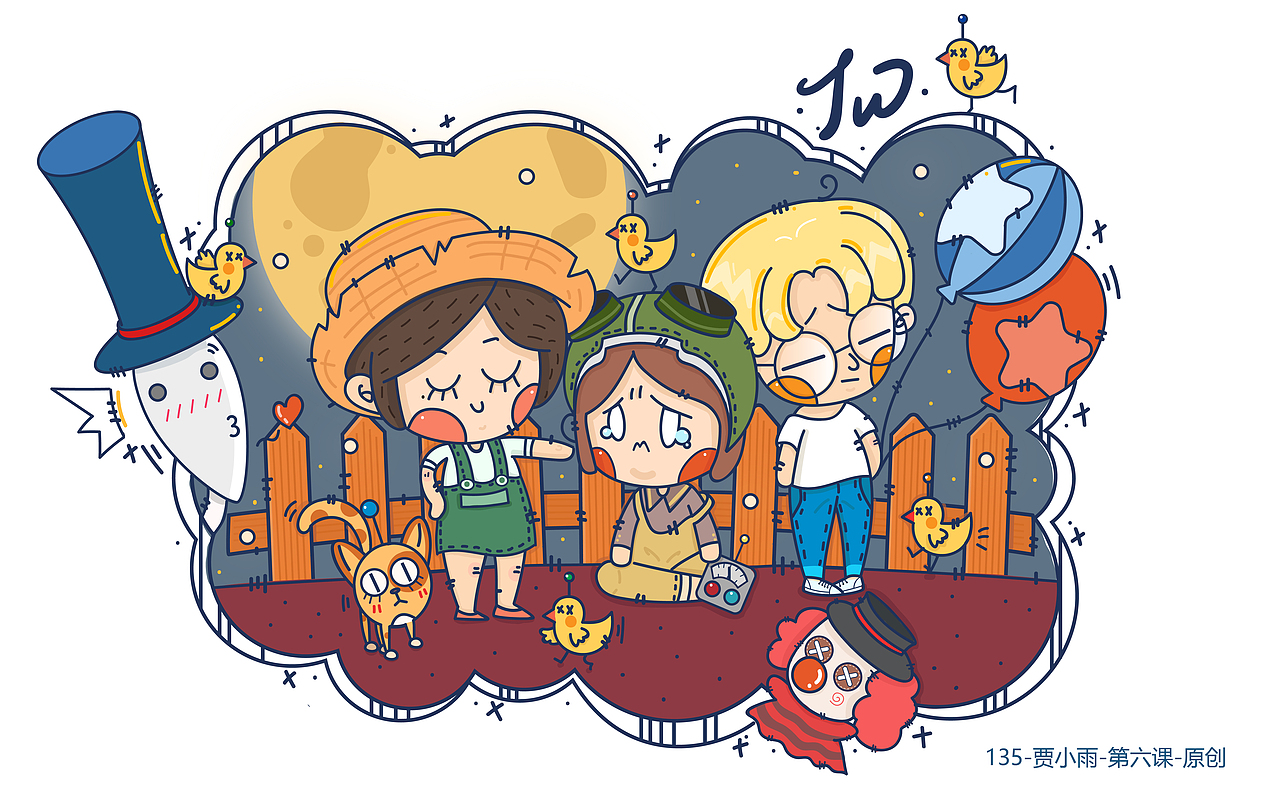 小馋萌漫十一期,零基础AI.学生作业来一波.（图ZMTMyMDc1NTk2） - 艺术插画 - 站酷设计师插画师周小馋原创素材 - 站酷ZCOOL