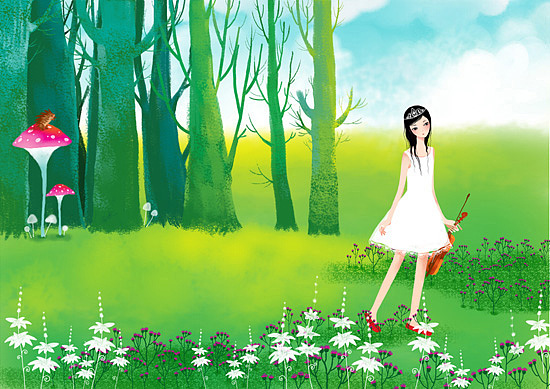画儿晴天插画作品《悠悠花巫》（图ZNjQ0MTQ0NA==） - 创作习作 - 站酷设计师画儿晴天原创素材 - 站酷ZCOOL