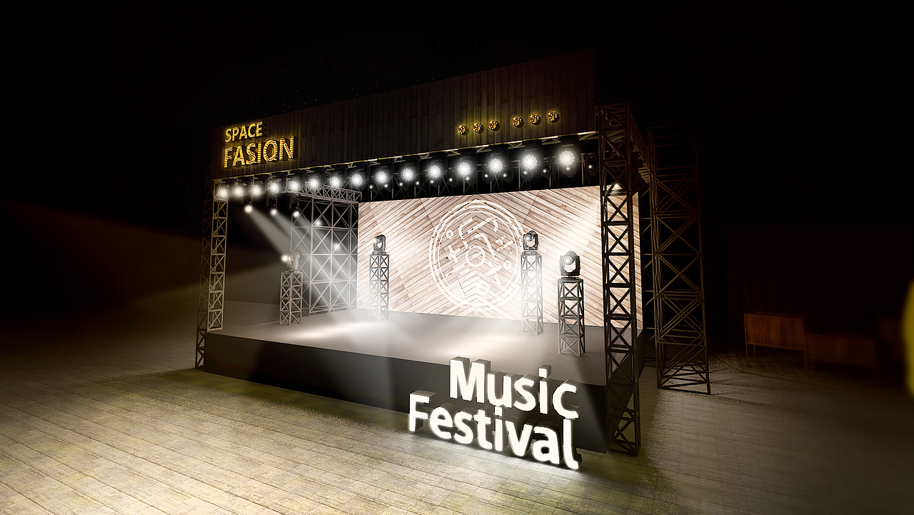 簡單的音樂節(jié) 【舞美設(shè)計】（圖ZMjYyNjM3MDcy） - 舞臺美術(shù) - 站酷設(shè)計師Tape_Y原創(chuàng)素材 - 站酷ZCOOL