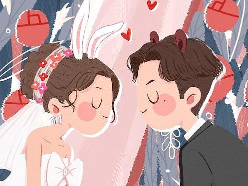 给老板画的结婚周年纪念