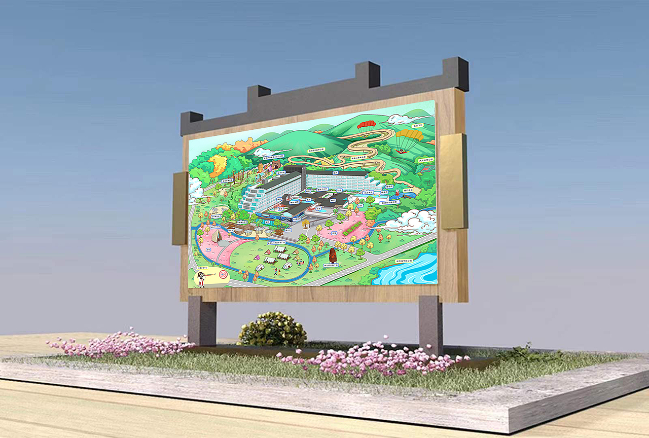 酒店旅游手绘地图定制设计