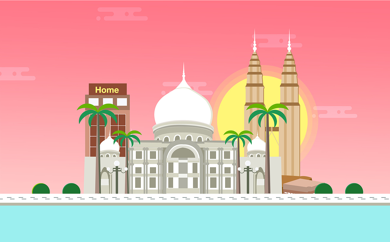 建筑插画（图ZNjU3NzI1MDg=） - 创作习作 - 站酷设计师FishDream鱼梦原创素材 - 站酷ZCOOL