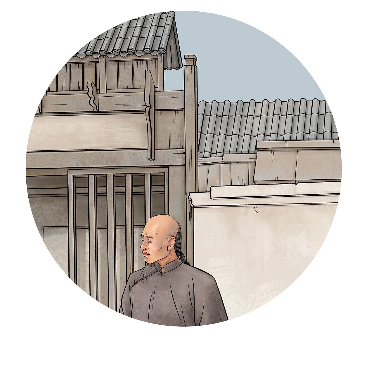 清朝主题壁画|插画|创作习作|woshikongm - 原创作品 - 站酷 (zcool)