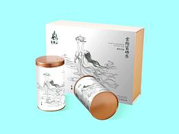 紫阳富硒茶包装设计-女娲手绘线稿插画