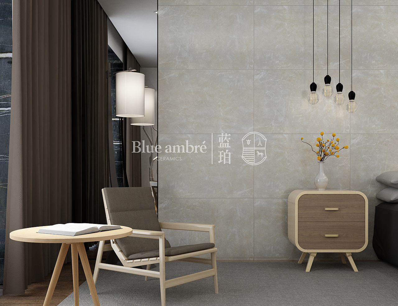 蓝珀瓷砖A系列<新艺术>空间效果图
