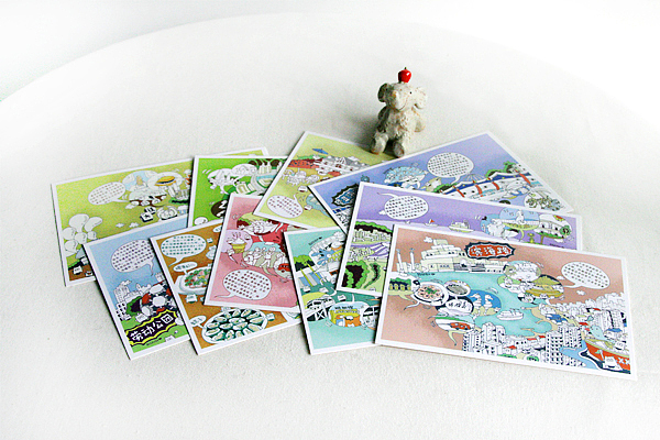 猫空·大连系列城市明信片（图ZMTI0NjAxMTI=） - 商业插画 - 站酷设计师Bigfish大鱼君原创素材 - 站酷ZCOOL