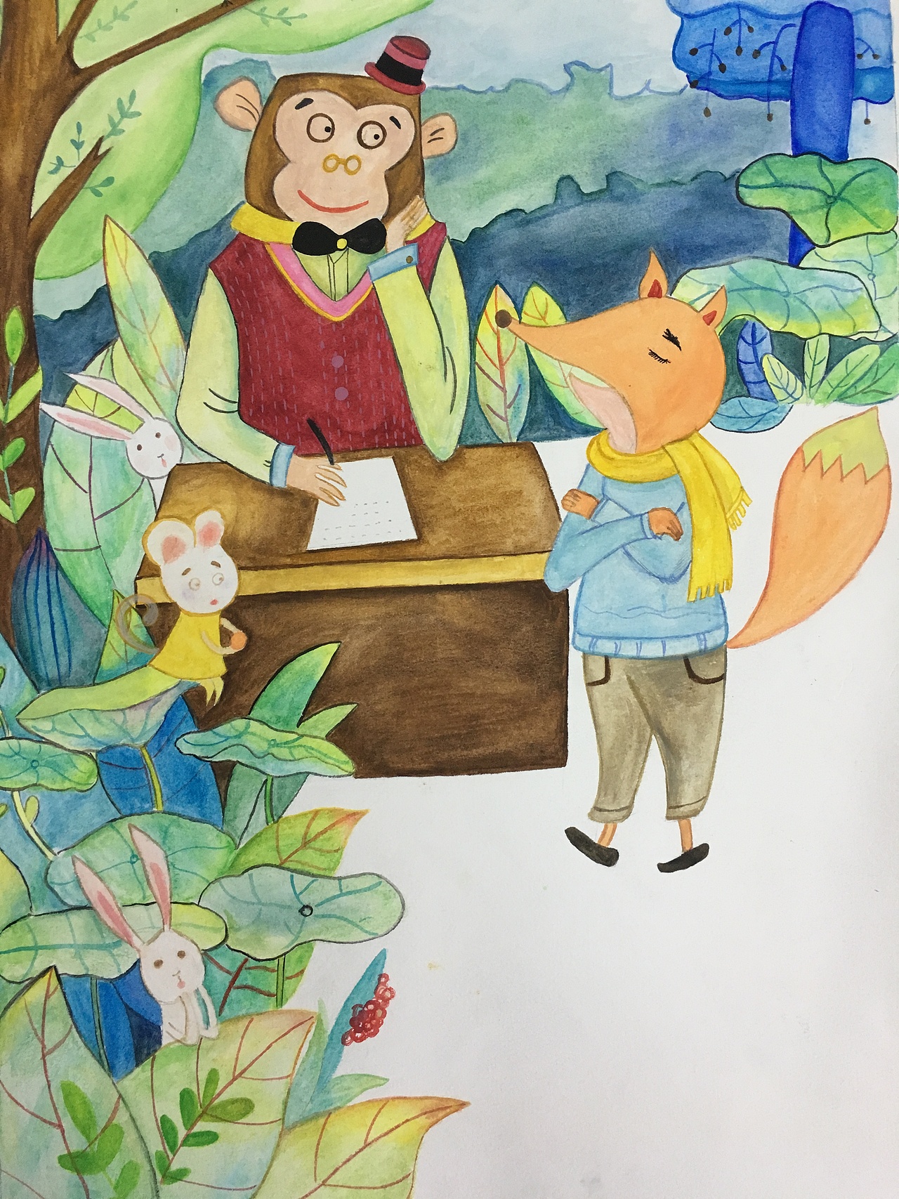 猴的邮局|插画|儿童插画|xmll阿玲吖_原创作品-站酷zcool