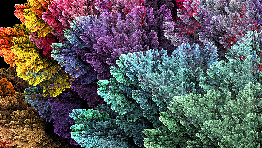 分形(Fractal)第二十七辑：花与叶（图ZMzc3NTIzNjA=） - 绘画 - 站酷设计师阳光与青稞原创素材 - 站酷ZCOOL