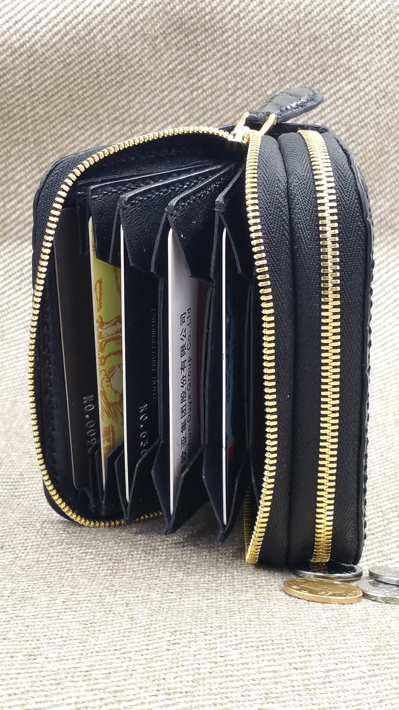 鳄鱼腹皮卡包零钱包