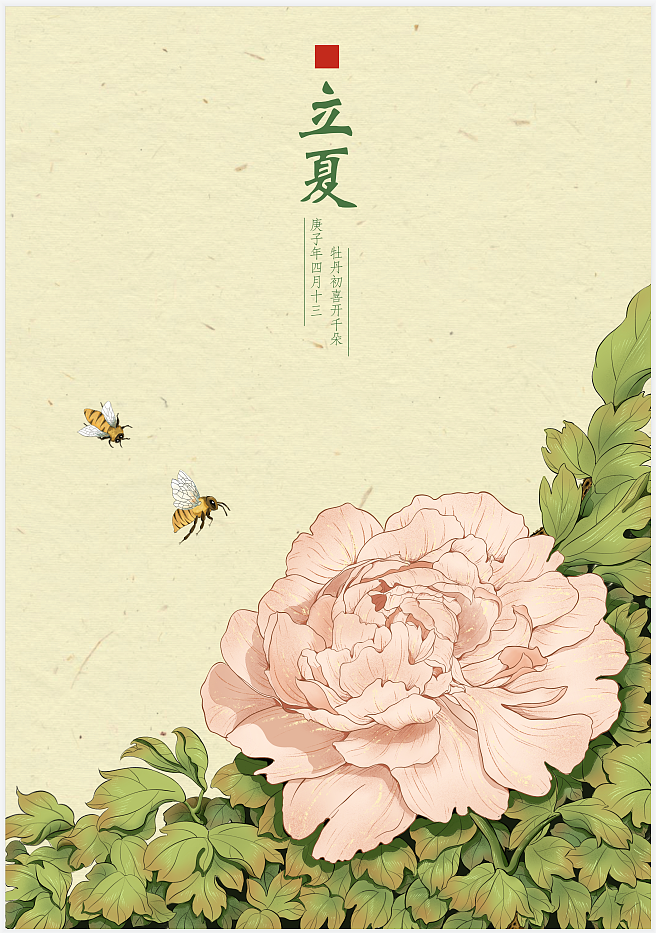 节气图-立夏海报